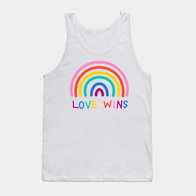 Love wins rainbow Tank Top by wacka